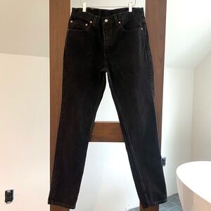 Vintage Levi's 512 Jeans 100% Cotton Men’s Black Slim Fit Tapered Leg Size 34